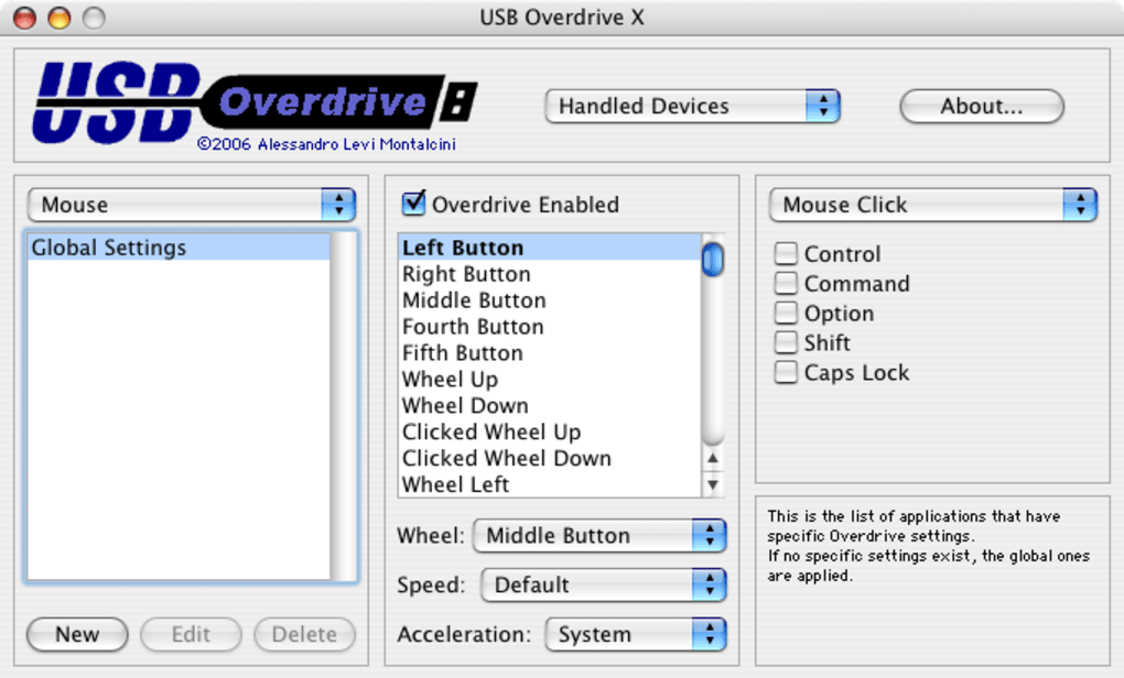 usb overdrive settings